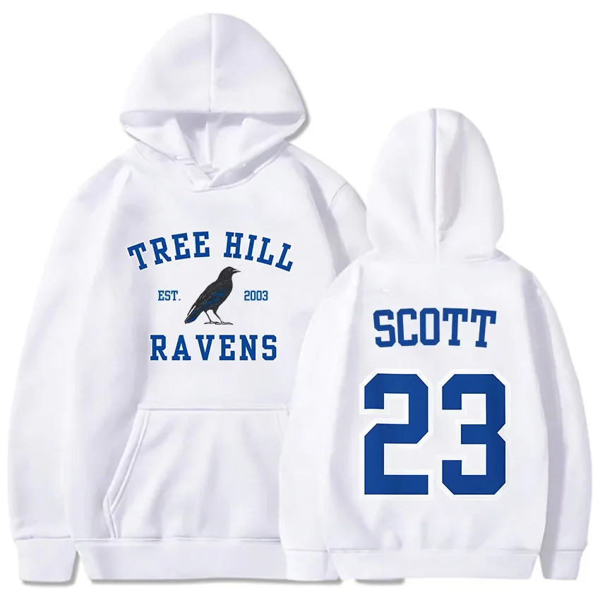 Felpe con cappuccio da donna TREE HILL RAVENS Scott23 Felpe grafiche con tasca Keith Scott Body Shop Pullover Sudaderas Para Mujer Uomo