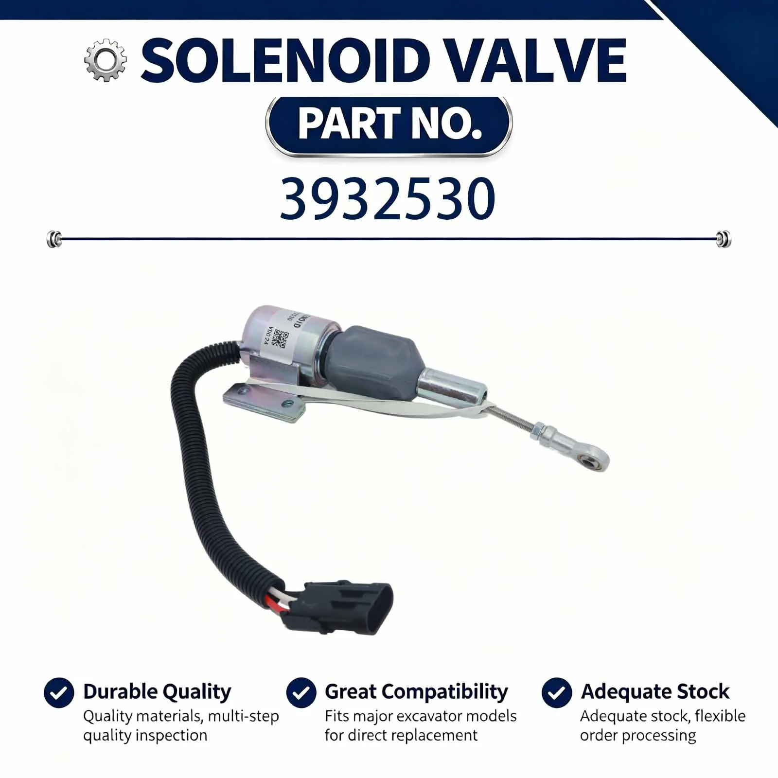 Solenoid valve 3932529 Compatible for  CUMMINS 4BT CUMMINS 6BT