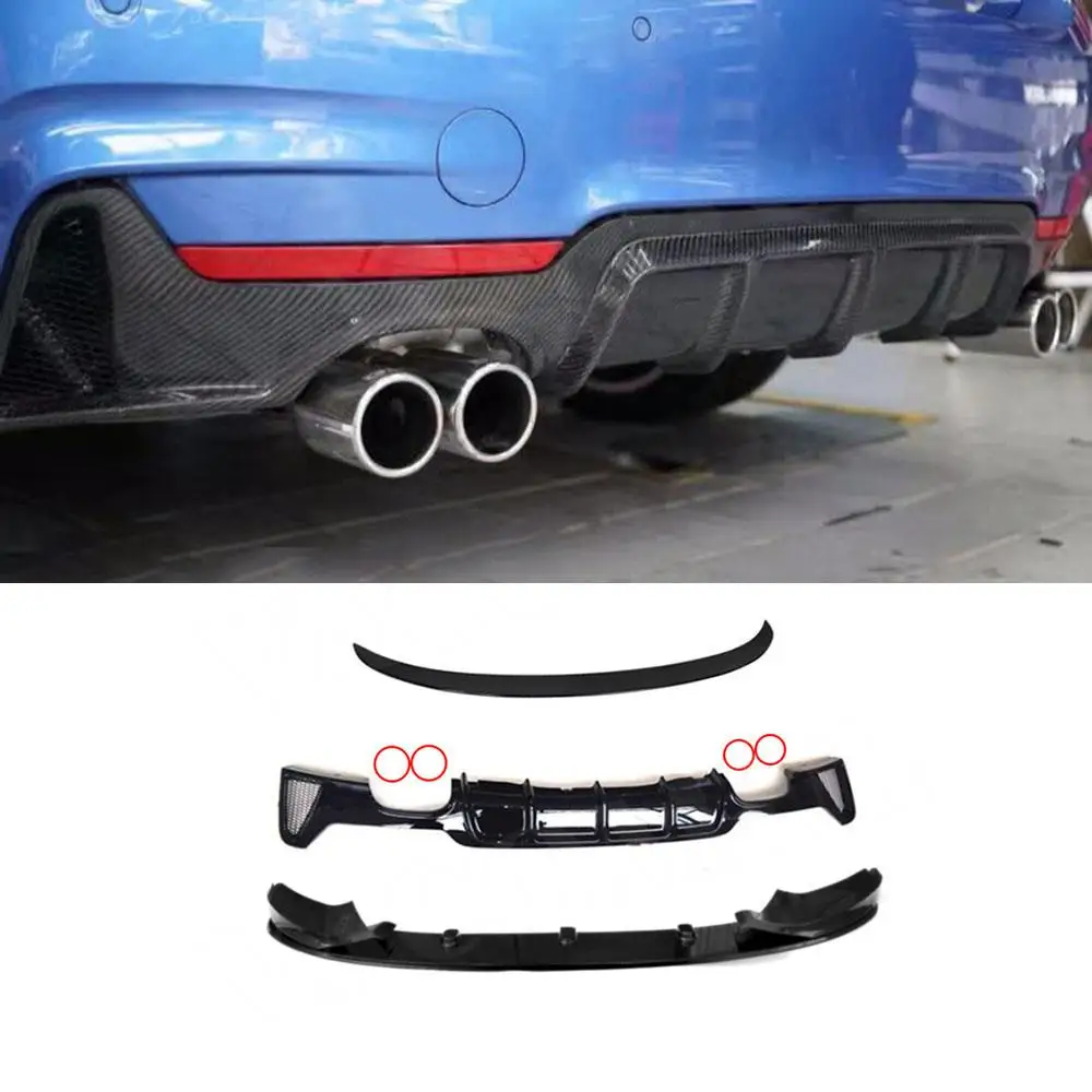 VACOMUL Carbon Front Lip Rear Bumper Lip Diffuser OO-OO Rear Trunk Wing For BMW 4 Series M Sport F32 F36 2014+ Not Convertible