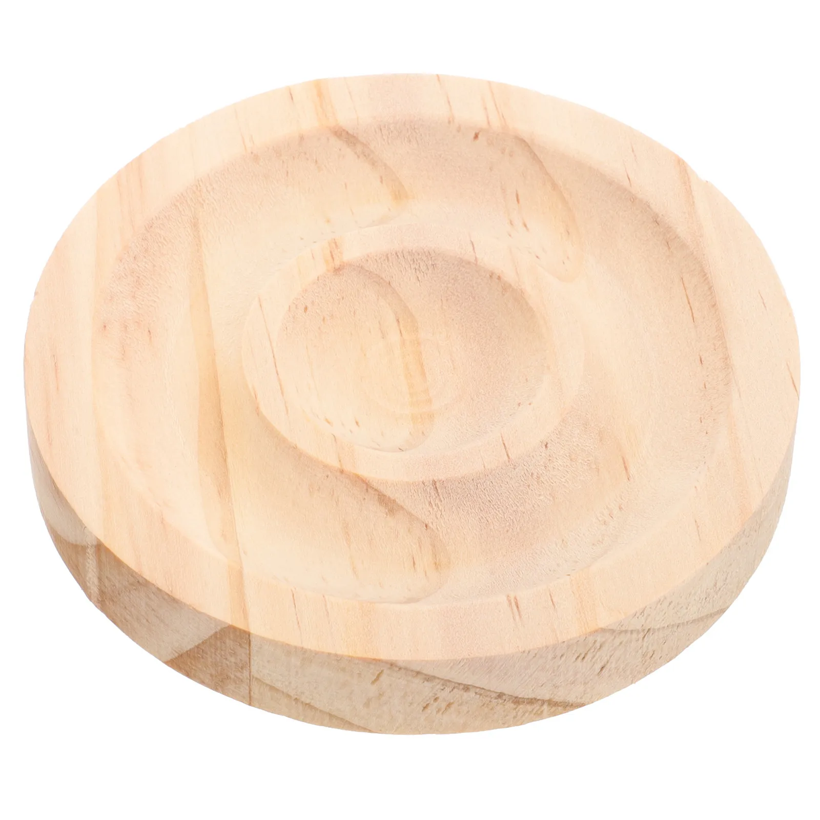Jewelry Bracelet Display Tray Wooden Round Compact Bracelet Plate Delicate Color Smooth Surface Jewelry Storage Display Holder