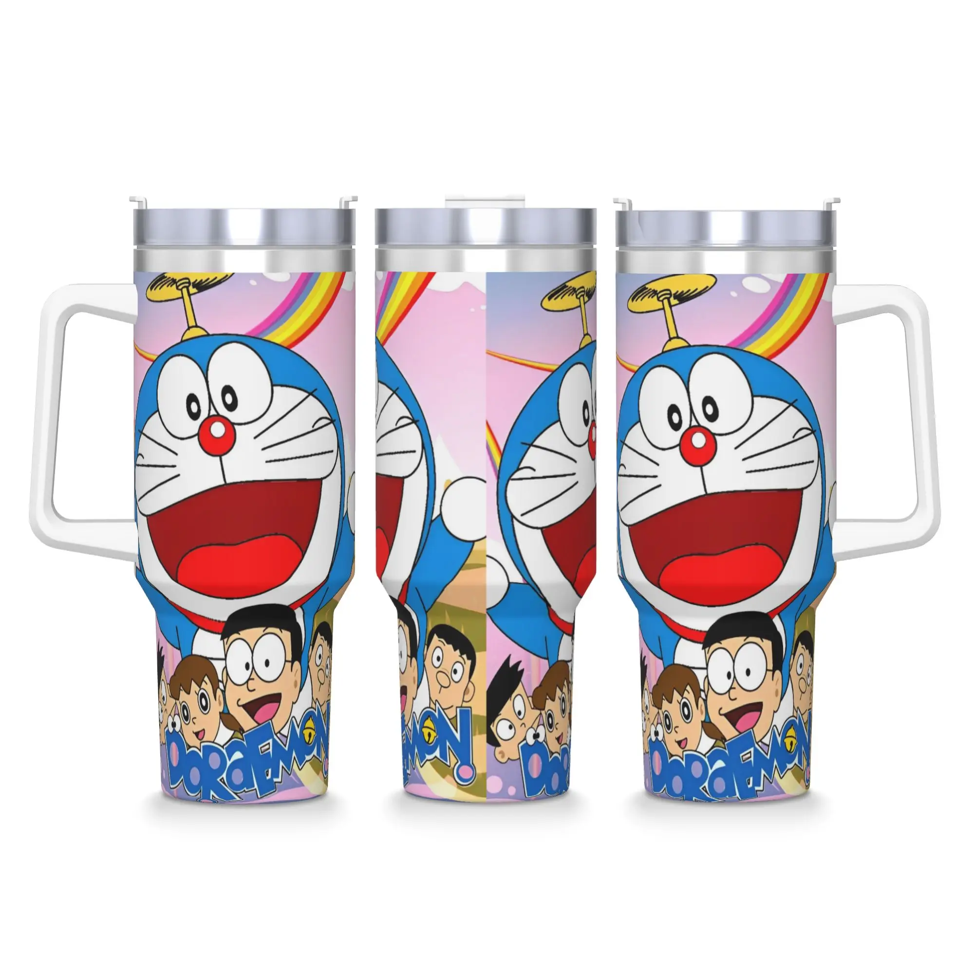 

Стакан из нержавеющей стали, термокружка с рисунком D-Doraemon, изолированные кружки для холодных напитков, пляжная бутылка для воды с принтом