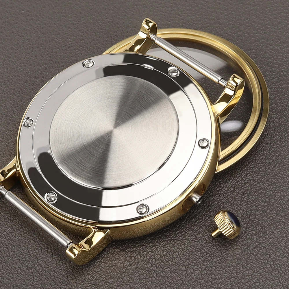 40mm 2824 Gehäuse Edelstahl Uhrengehäuse Luxus-Uhren Ersatzteile für ETA 2824 PT5000 Uhrwerk Gewölbtes Saphirglas – Detail 6