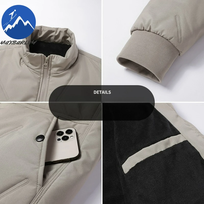 Branded Mens Padded Jacket Comfort Korean Style Lightweight Parkas Casual Stand Collar Travel Cold Resistant Warm Winter Coat