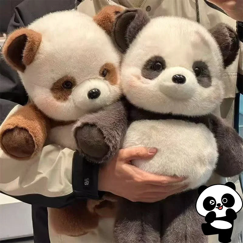 Kawaii Running Panda Plush Doll Soft Fluffy Stuffed Animal Lovely Panda Toy Great Birthday Christmas Surprise Gift For Kid Teens