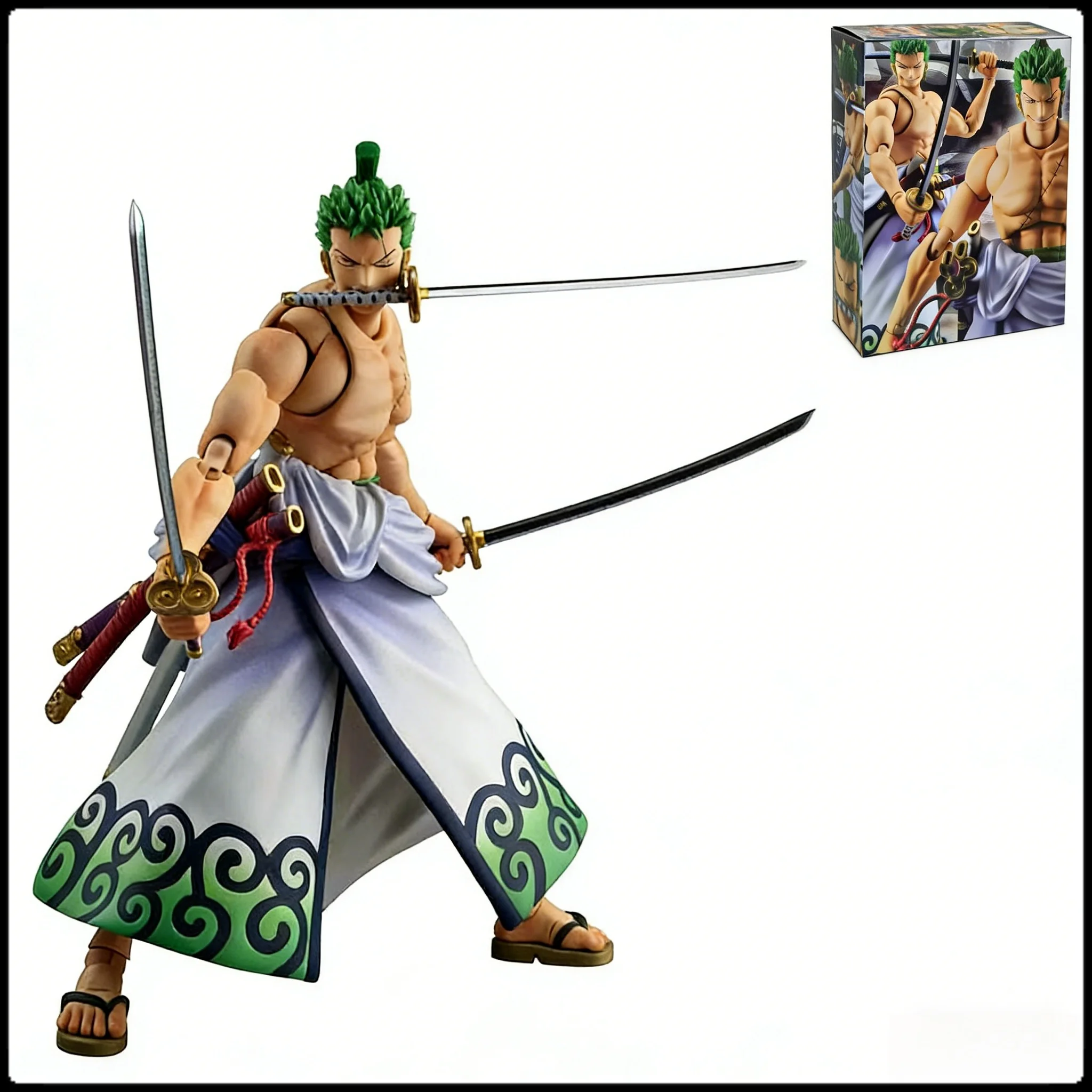 

One Piece SHF Action Figures Set - Luffy Chopper Queen Nami Red Hair Shanks Sanji Zoro Robin Ace Joint-Movable Collectible Toys