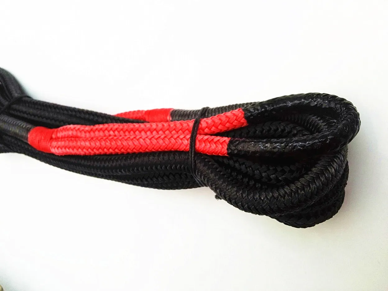 Black 1/2"*20ft Kinetic Recovery Rope,1/2" Energy Rope, Kinetic Rope,Double Braided Nylon Rope