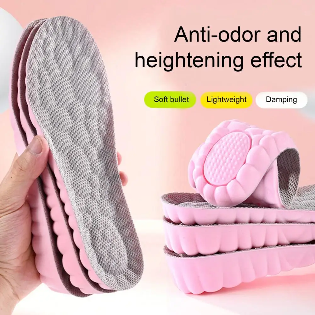 4D Cloud Soft Memory Foam Height Increase Insoles Men Women Heel Lift Cushion Height Booster Insert