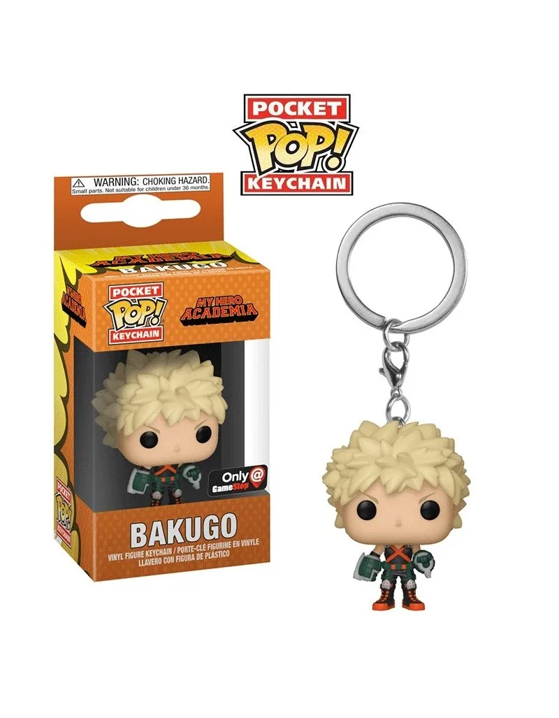 Pocket Pop Bakugo My Hero Academy keychain Funko Only GameStop