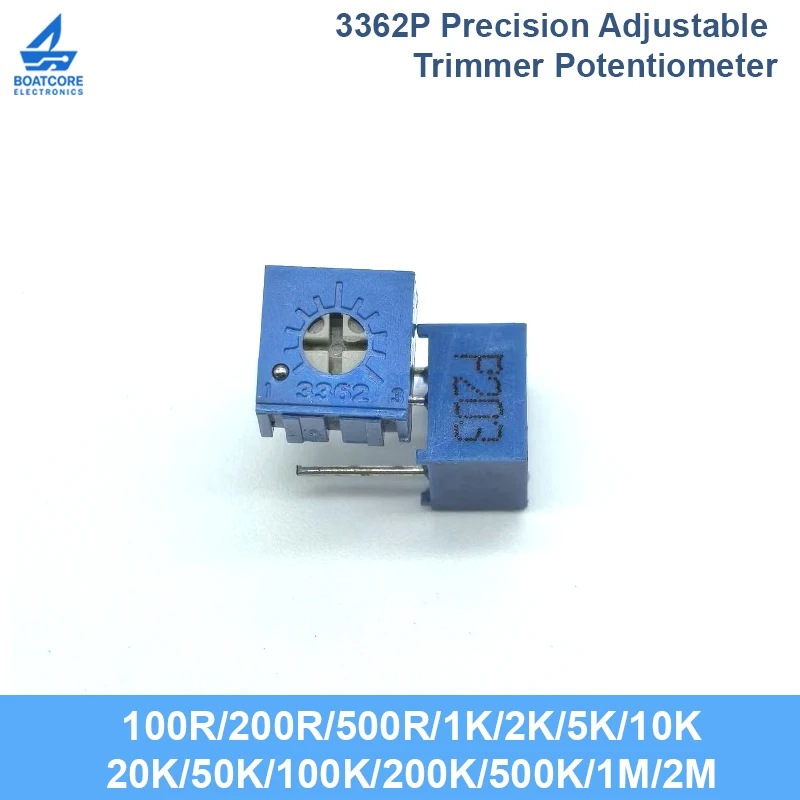 10PCS 3362P Adjustable Precision Trimmer Potentiometer Variable Resistor 100R 1K 2K 5K 10K 20K 50K 100K 200K 500K 1M