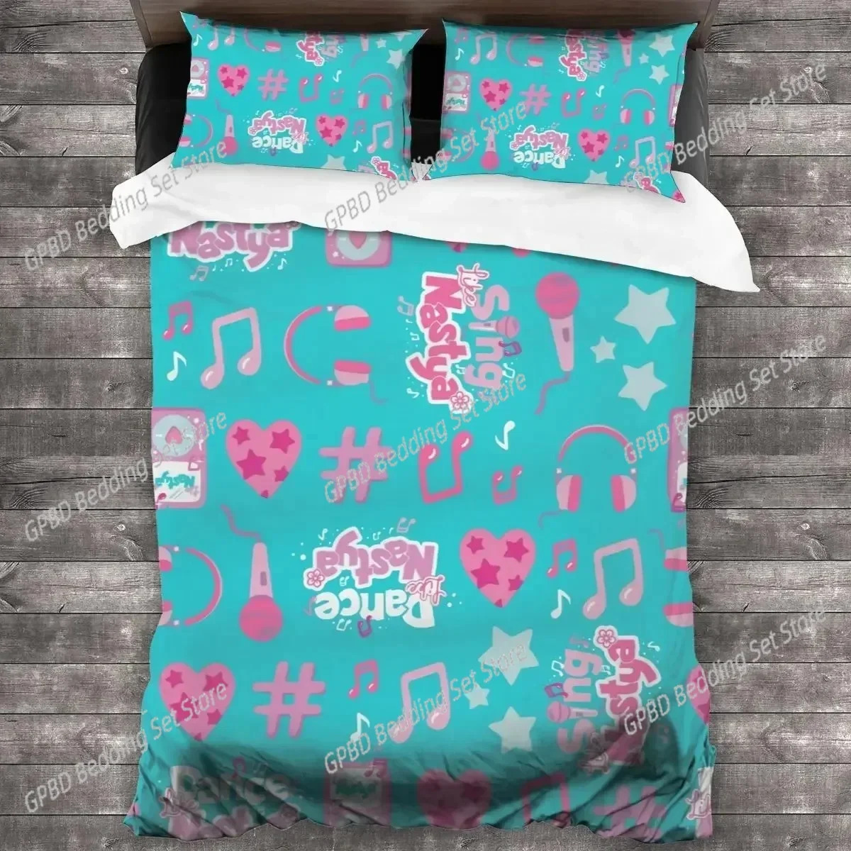 

3D Printed Like Nastya Comfortable Duvet Quilt Cover Pillowcase Bedding Set Children Bedroom Decoration Home Textile