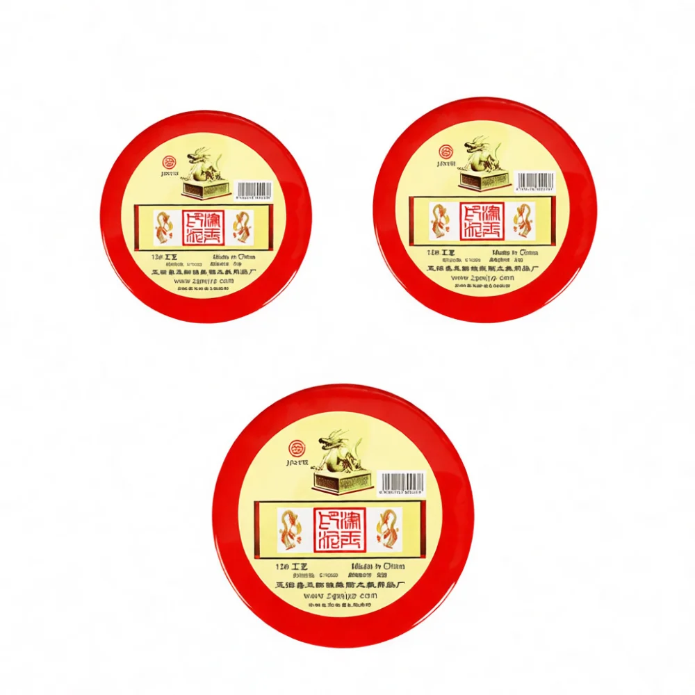 High Performance Red Ink Pad Metal Box Quick Drying Stamp Inkpad Oil Based Stationery Gift For Office Seal Imprints Needs