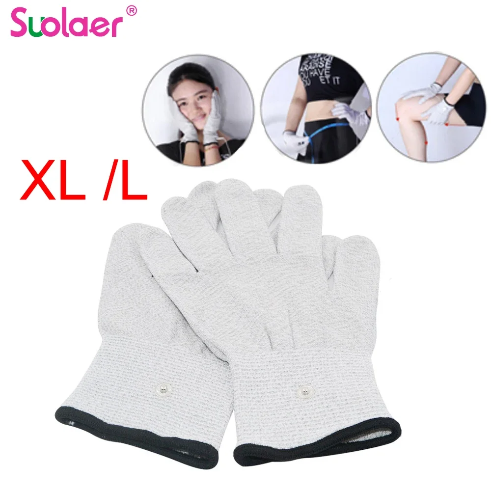 Fiber Conductive Massage Gloves Electro Shock Gloves With Wire For Pulse Massager Electric Acupuncture Tens Physiotherapy Device