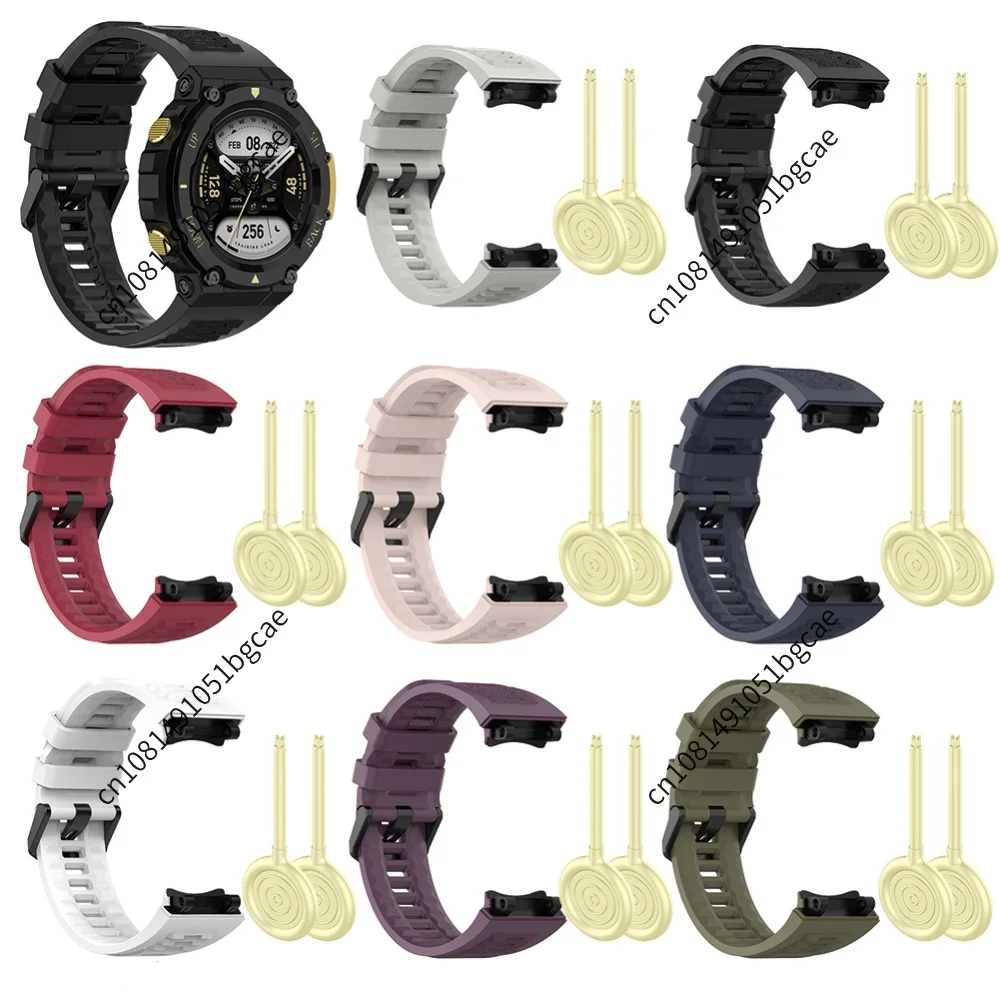 Silicone Watch Band with Tools Watch Band Bracelet Replacement Watch Wristband Smart Watch Accessories for T-Rex 2 A2169