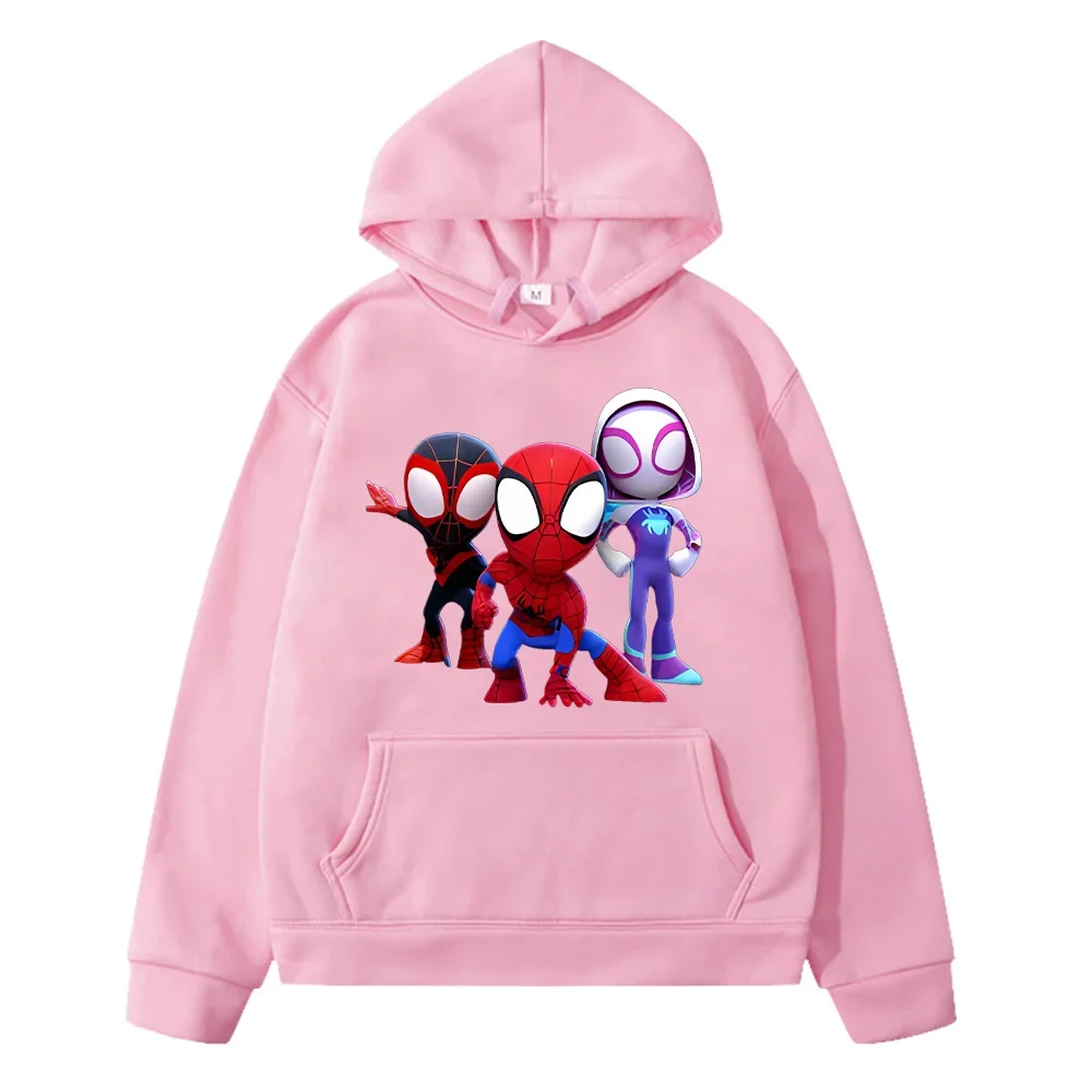 Spidey and His Amazing Friends Fashion Cartoon Printing Hoodies Girls Boys Casual Tops Sweatshirts  Fleece Long Sleeve Hoody Top