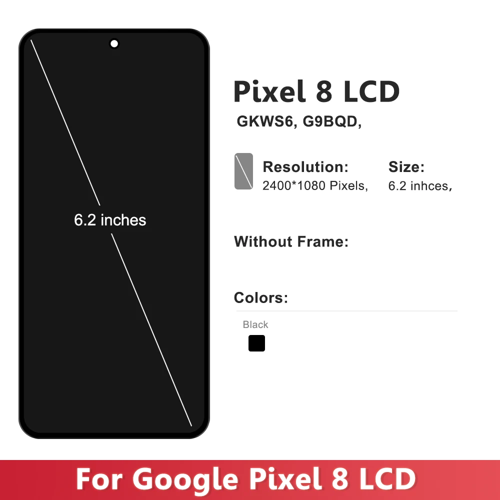 Imagem -02 - Super Oled Display Substituição para Google Pixel Lcd Touch Screen Digitizer Montagem para Google Pixel Gkws6 G9bqd 62