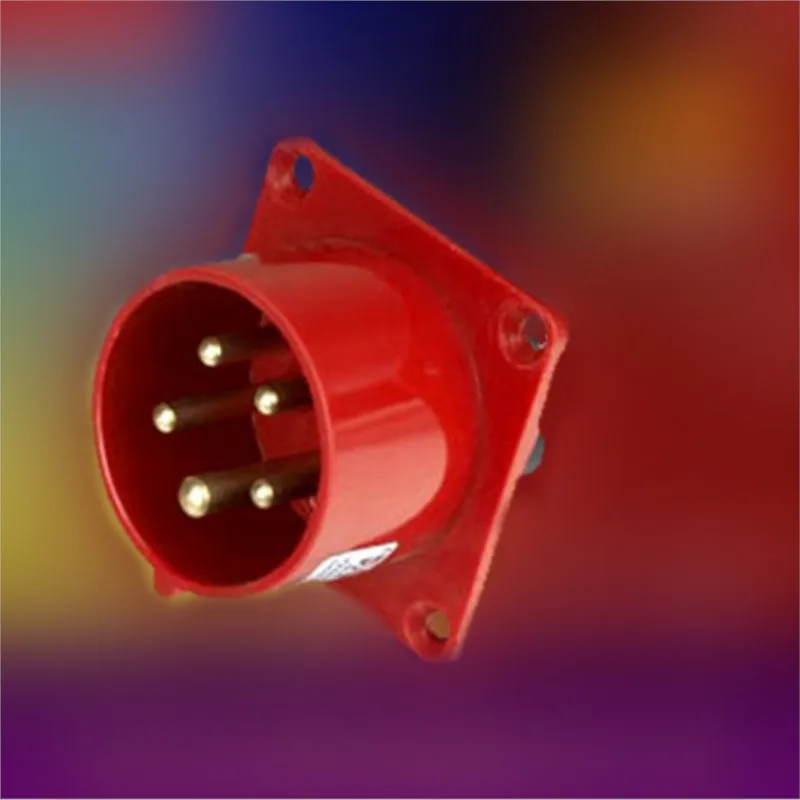 1 PC SF-615 Nylon Industrial Waterproof Appliance Conceal Install Straight Plug 5-Core/16A Five-Wire