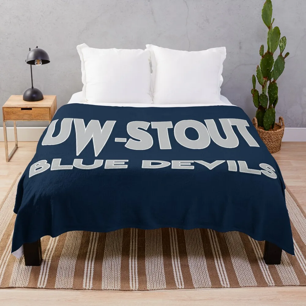 University of Wisconsina??Stout Throw Blanket Decoratives Blankets Sofas Of Decoration Blankets