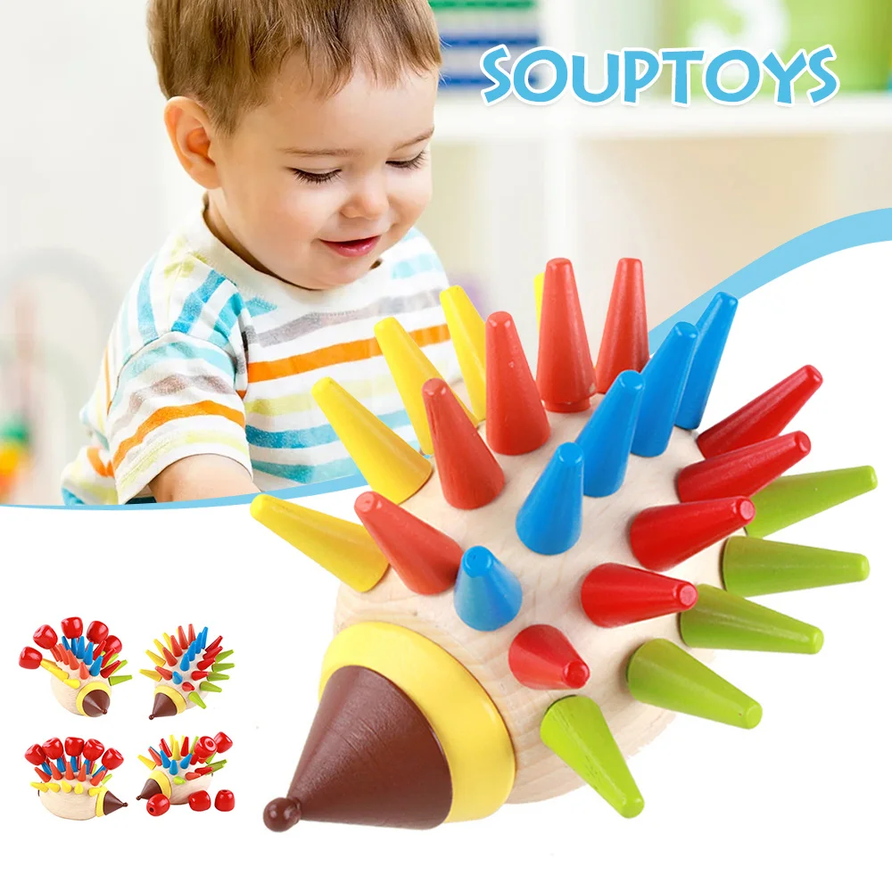 나무 분류 장난감 고슴도치 모양 자석 분류기 퍼즐 맞추기 게임