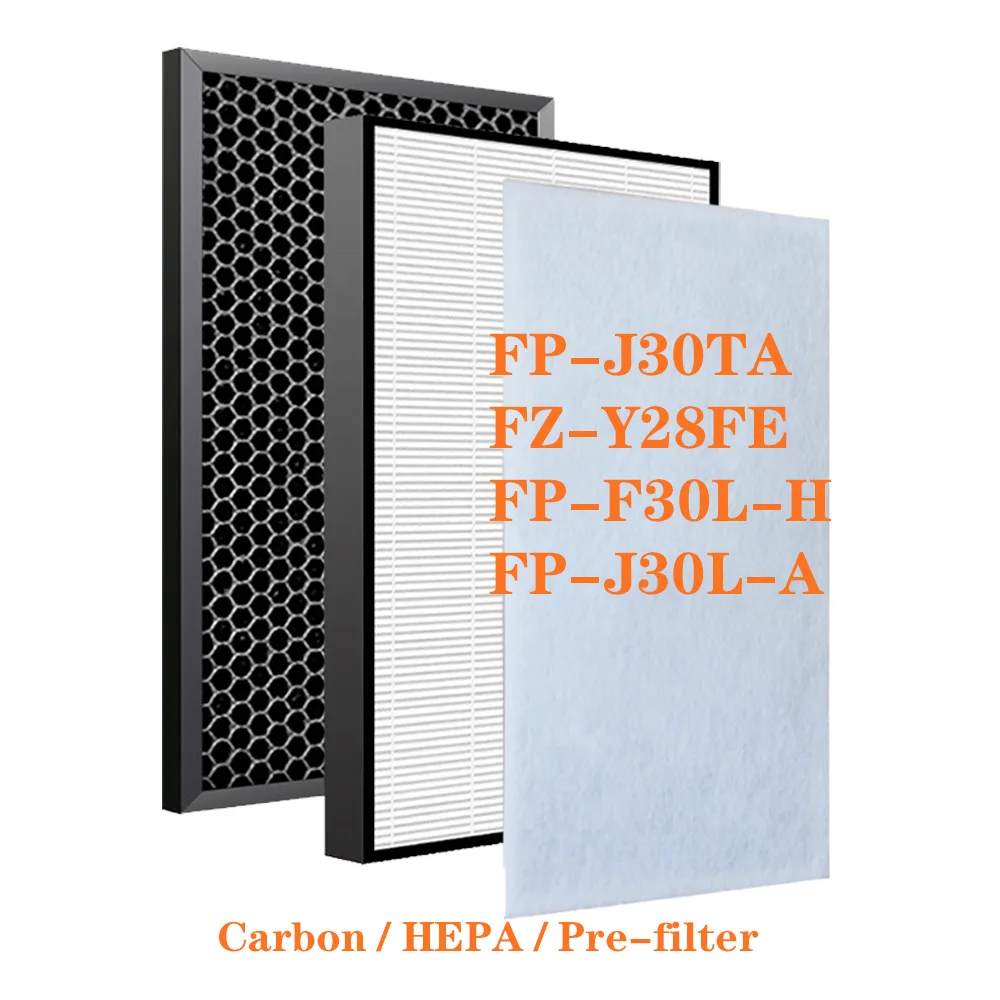 

Replacement Sharp Air Purifier HEPA Filter Activated Carbon Filter for FZ-F30HFE FP-J30TA FP-F30L-H FP-J30L-A FP-GM30 KC-F30