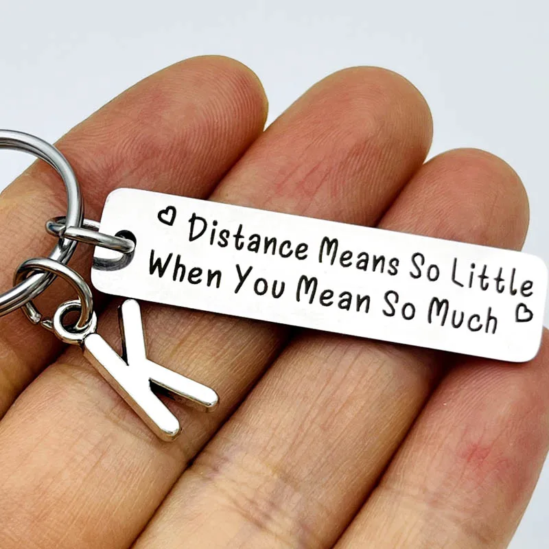 Couple Gift Long Distance Relationship Keychain Best Friend Gift Couple Matching Gift for Boyfriend Girlfriend Friendship Gift