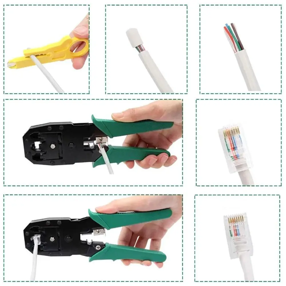 Professional Network Repair Tool Kit Ethernet Cable Tester Crimper Set Portable Home Office Maintenance Hardware Solution view 6
