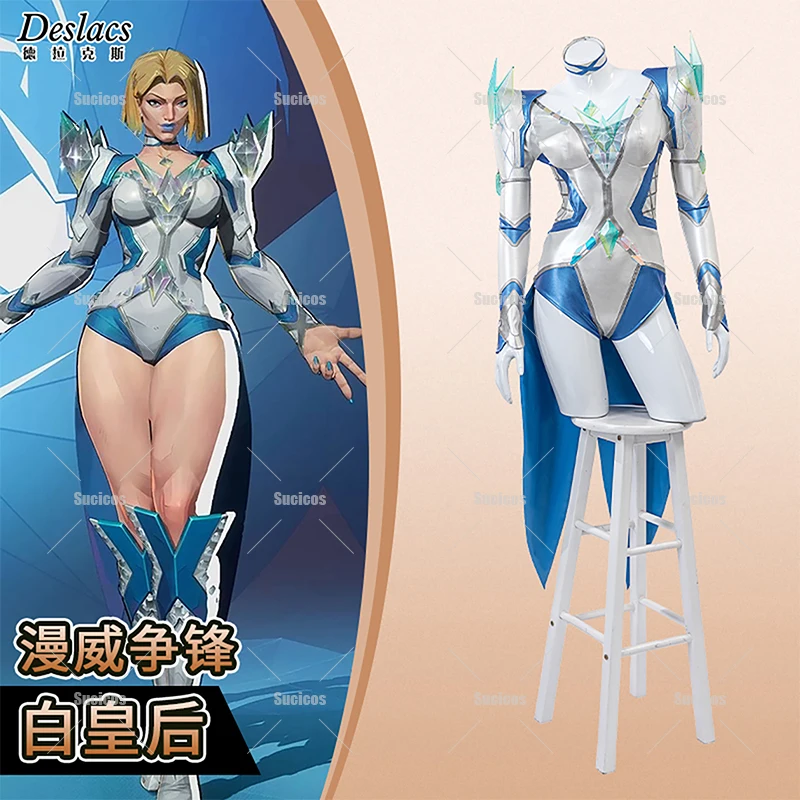 

Anime Game White Queen Emma Grace Frost Cosplay Costume Sexy Jumpsuit Bodysuit For Women Halloween Party Carnival Uniform Suits