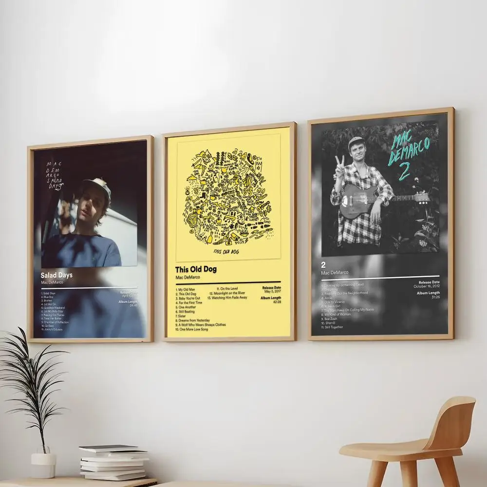 Singer M-Mac DeMarco Music Album Painting Calligraphy Modern Aesthetic Wall Art Print Trendy Bedroom Home Decor Gift