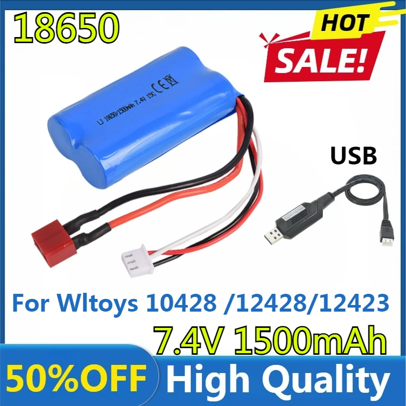 بطارية ليبو 7.4 فولت 1500 مللي أمبير في الساعة لشاحنة SCY-16101 SCY-16102 SCY-16103 SCY-16201RC 2s 7.4 فولت Bateria لسيارة Wltoys 10428 /12428/12423
