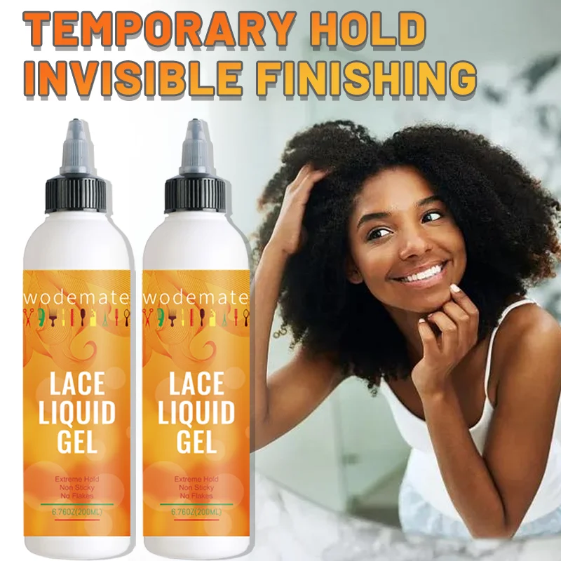 Hair Glue Gel Temporary Hold Liquid Lace Glue Gel Glueless Wig Adhesive Clear Styling Gel For Wigs Hair System Frontal Baby Hair