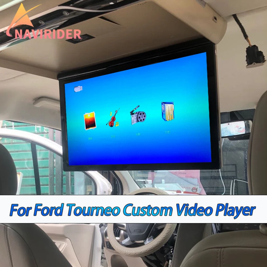 17'' For Ford Tourneo Custom MP5 CUV Ceiling Monitor Multimedia Video Player Universal Roof Ceiling Monitor Car with HDMI input