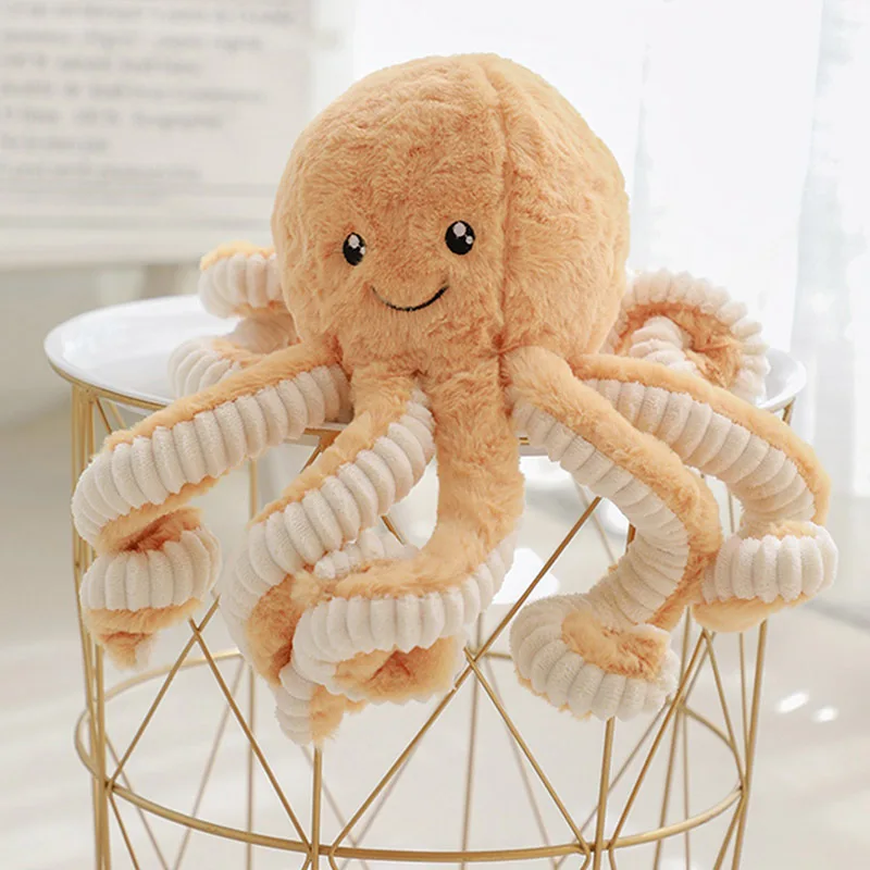 Simulation Octopus Doll Color Plush Toy Ocean Submarine Creature Squid Pet Sound Toy Decorative Ornaments Small Gifts Pet Toy