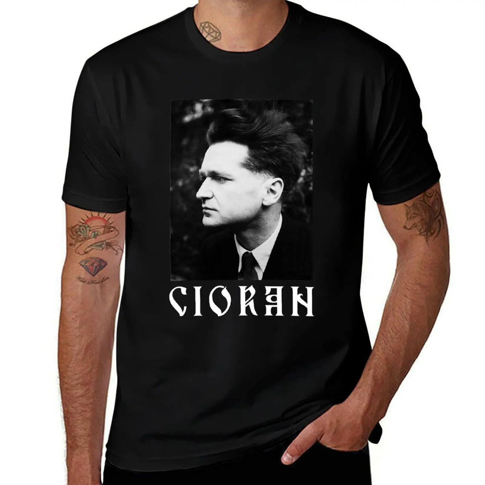 Футболка с логотипом в стиле черного металла E.M. Cioran, летняя модная повседневная футболка
