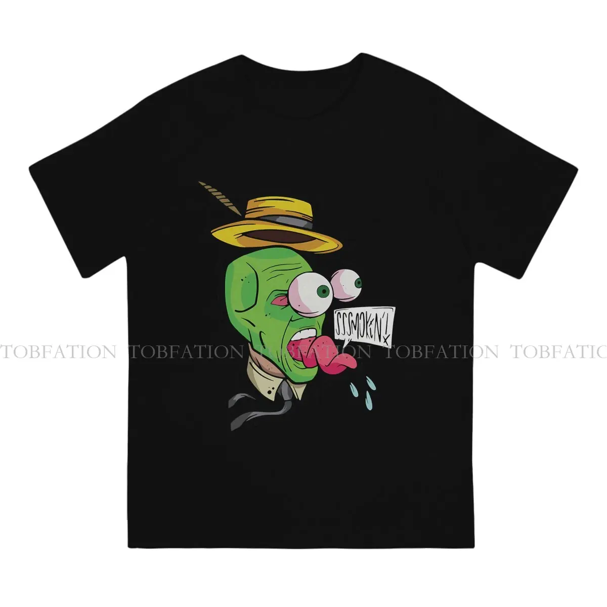 The Mask Movie Creative TShirt for Men SSSMOKIN Round Neck Pure Cotton T Shirt Personalize Birthday Gifts Tops 6XL