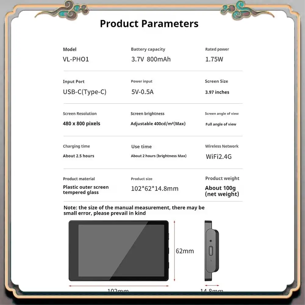 Durable Smartphone Vlog Selfie Monitor pantalla magnética usando teléfono cámara trasera para Selfie Vlog transmisión en vivo para Android Iphone