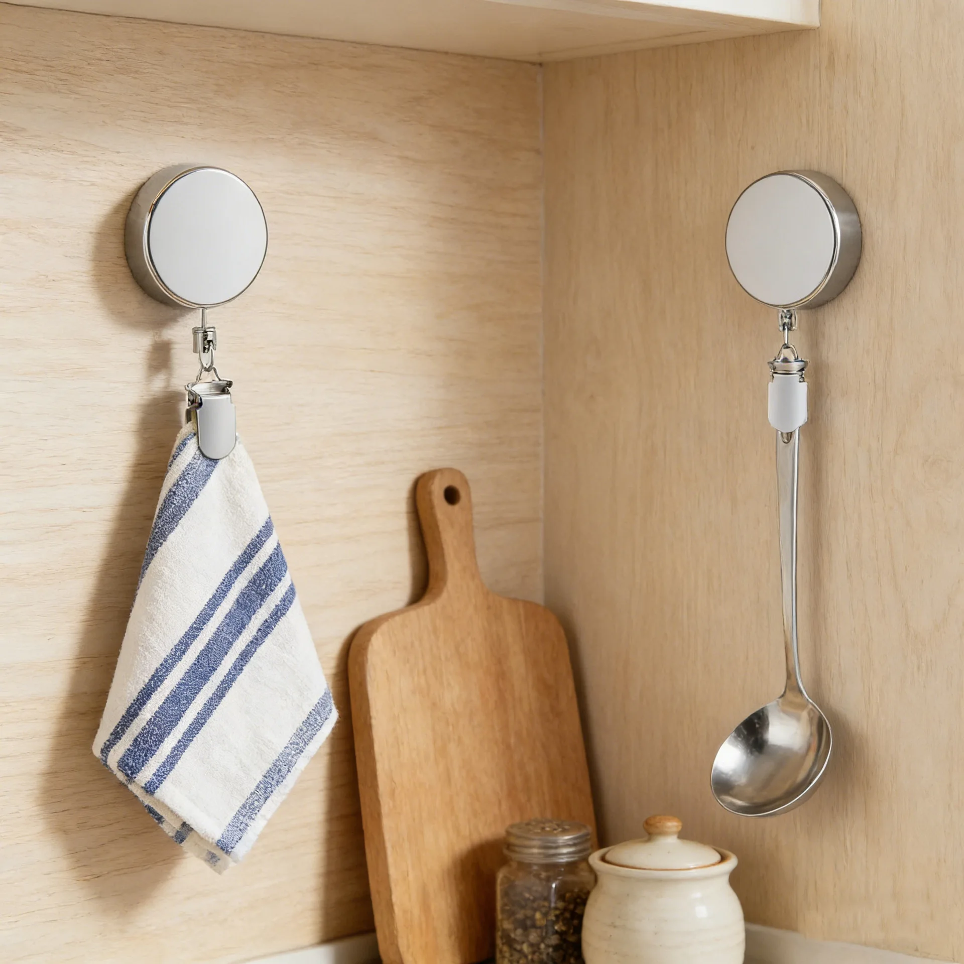 

1pcs Automatic Retractable Towel Rack Self-Adhesive Wall-Mounted Hand Towel Holder Clips Bathroom Kitchen Organiser