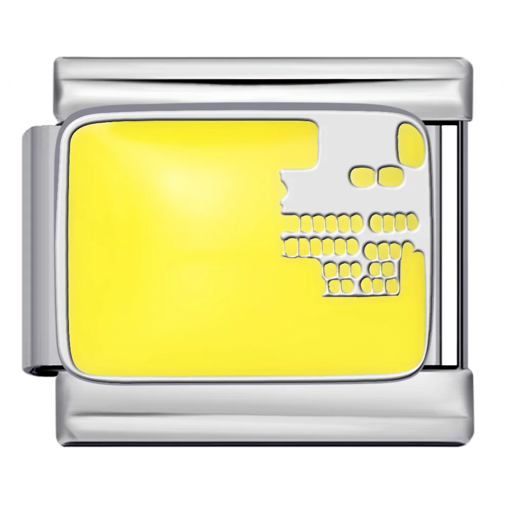 Y2K-Design, Originalmuster, Schwarz, Bunter Schmuck, Italienische Gliederkette, passend für 9mm Anhänger, Edelstahlperlen, Schmuckherstellung, DIY-Armband – Detail 3