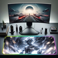 Fashion D-Dragons Balls RGB Pc Gamer Keyboard Mouse Pad Mousepad LED Glowing Mouse Mats Rubber Gaming Computer Mausepad Funda