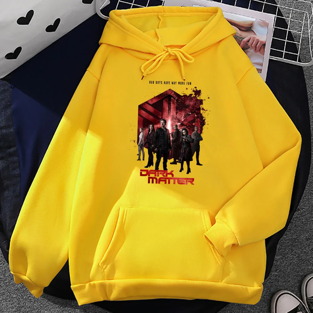 كنزات بغطاء رأس مع طباعة جرافيك ، أكمام طويلة ، كنزة صوفية غير رسمية ، كنزات صوفية بغطاء رأس ، مادة مظلمة ، مسلسل تلفزيوني ، خريف ، شتاء #2