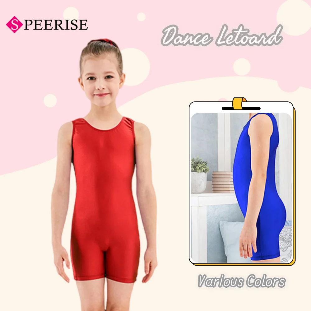 Child Tank Leotard Ballet Dance Suit Professional Biketard  Bodysuit Sleeveless Catsuit Unitard Rhythmic  Gymnastics Sportswear
