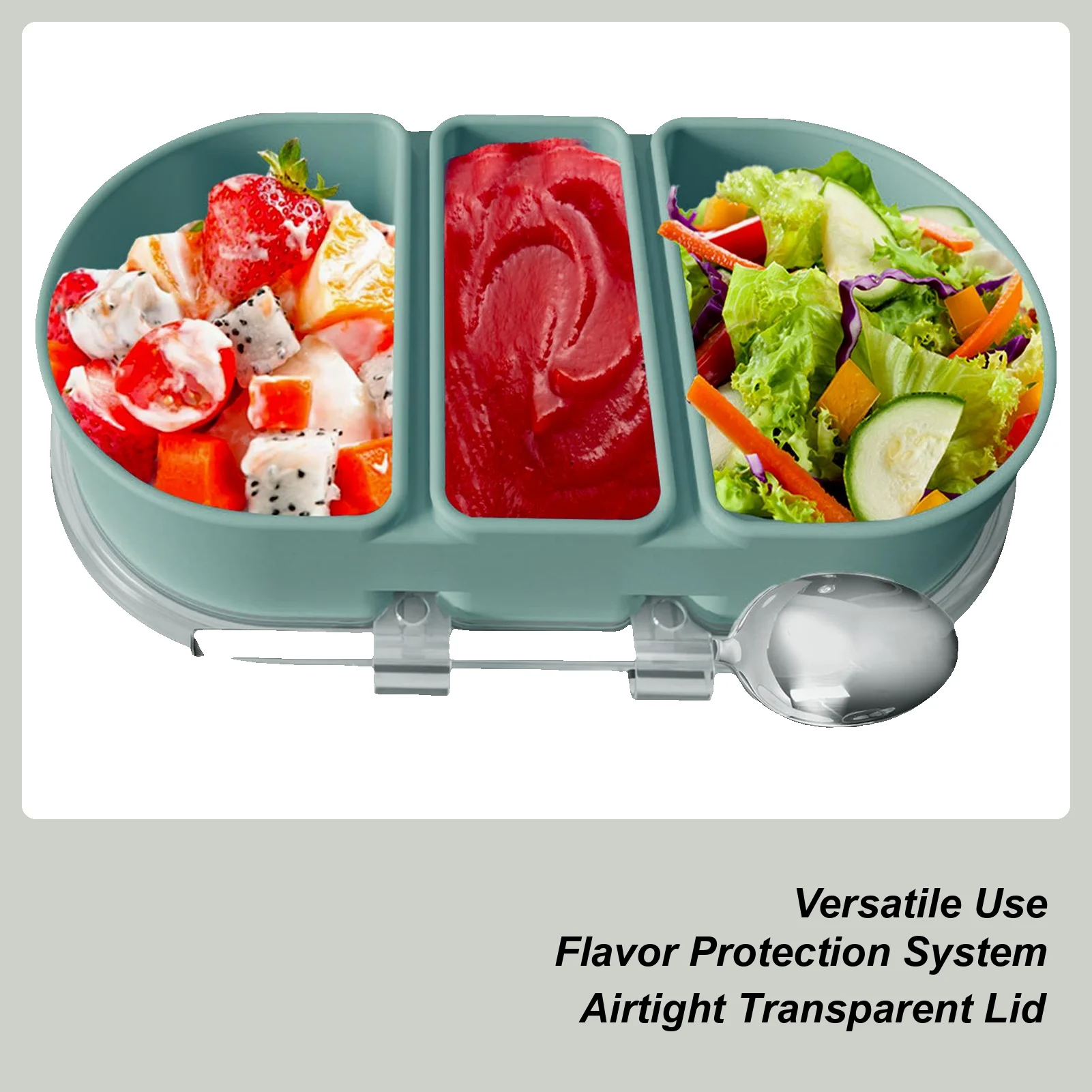 

Snack Storage Containers Food Grade Bin Airtight Dishwasher Safe Silicone Storage Containers For Food For Sauce Salad Fruit Nut
