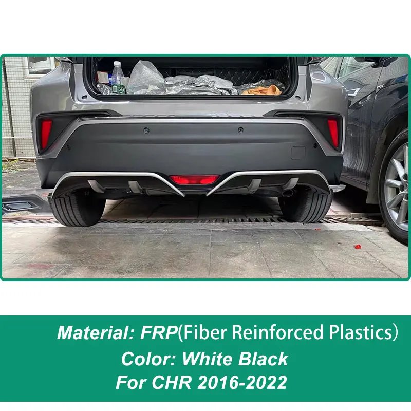 2 stuks auto achterbumper lip diffuser, voor Toyota C HR CHR Hybrid 2 stuks auto achterbumper lip diffuser, voor Toyota C HR CHR Hybrid