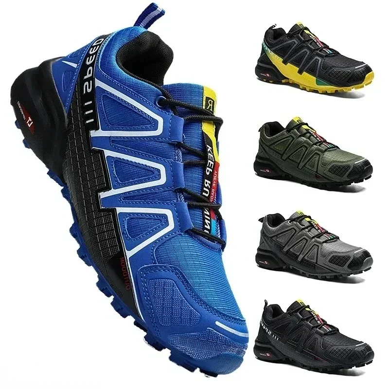 Men Cross-Country Sneakers High Quality Men's Outdoor Hiking Shoes Trail Running Speed Mens Athletic Shoe Non Slip Cycling Sport