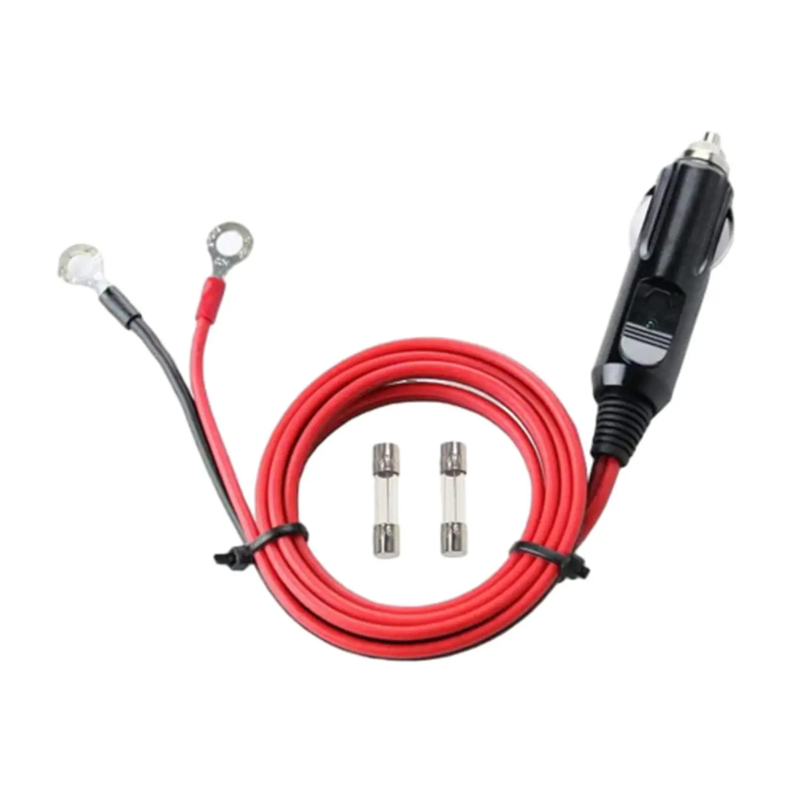 16AWG Copper PVC Cigarette Lighter Extension Cable Universal Male Plug 1m for Car Inverter Power Supply and Air Pump