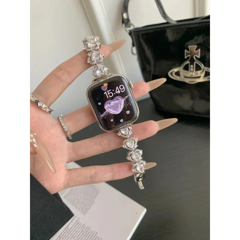 

Ремешок Zircon Guardian Love для Apple Watch 10 UItra 2 9 8 7 6 5 4 3 SE Band iWatch Series 46 мм 49/45/44/42/40/38/41 мм Браслеты
