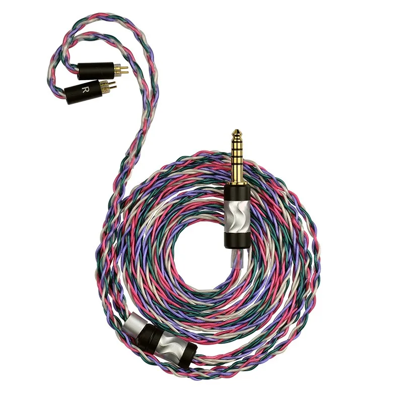 Yongse Rainbow Plus 8 core Silver-copper alloy 2.5 4.4/mmcx/0.78 Balanced earphone Upgrade Cable For IME S12PRO Z12 TIMELESS A.E