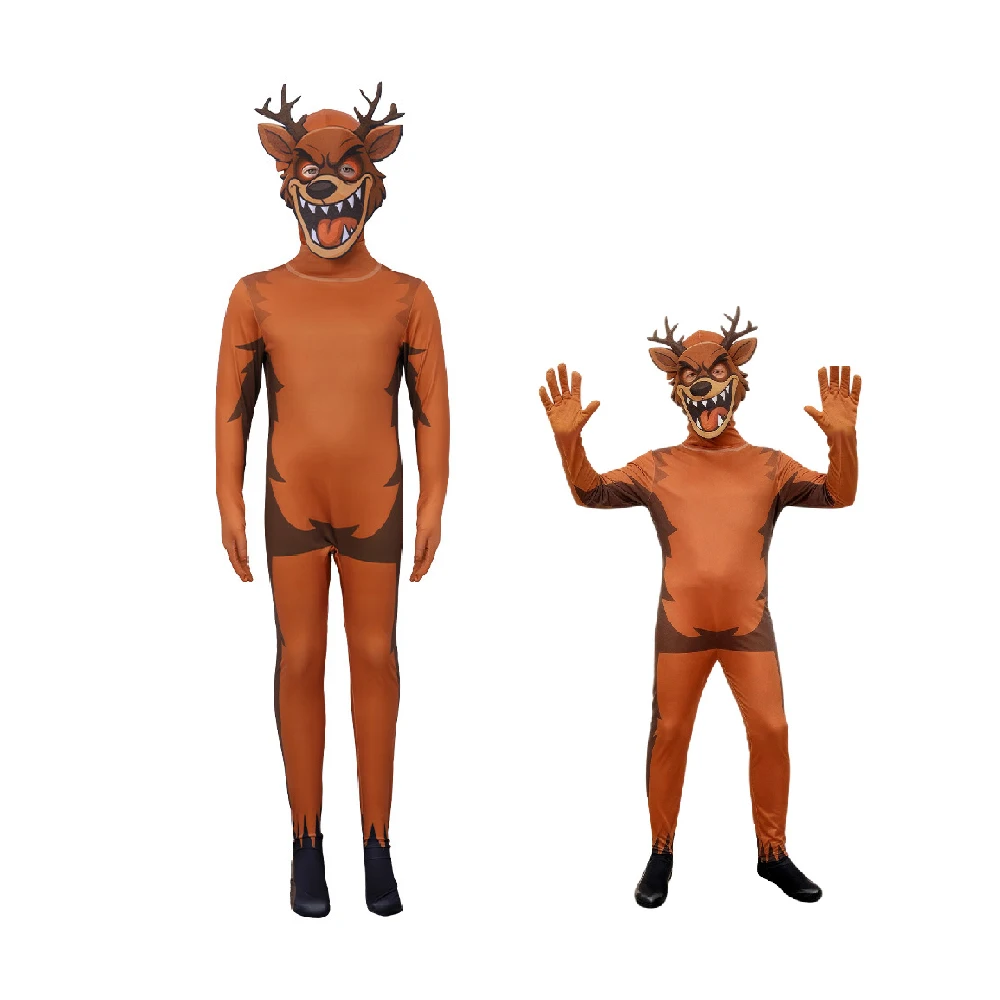 99 ليلة في الغابة الغزلان زي تأثيري الزي هالوين زي للطفل كابوس الرنة هدية عيد الميلاد