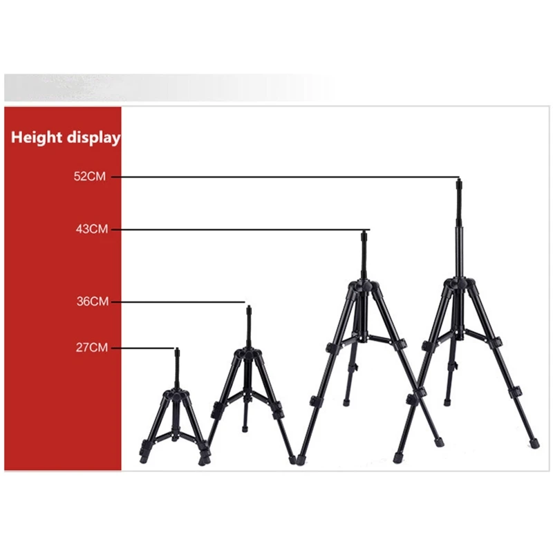 Soporte trípode G92F, soporte luz, estante tierra telescópico, aleación aluminio ajustable