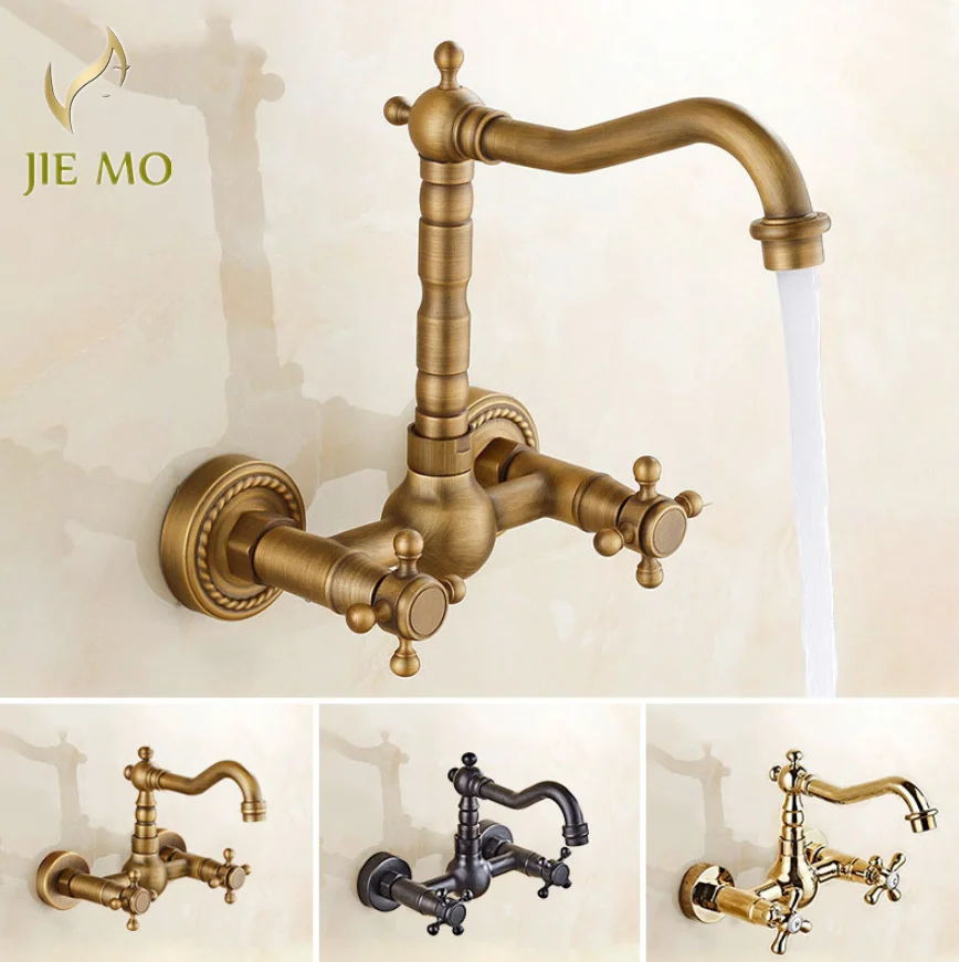 brass-wall-mounted-cold-and-hot-basin-faucet-wall-hung-type-household-double-handle-balcony-washbasin-faucet