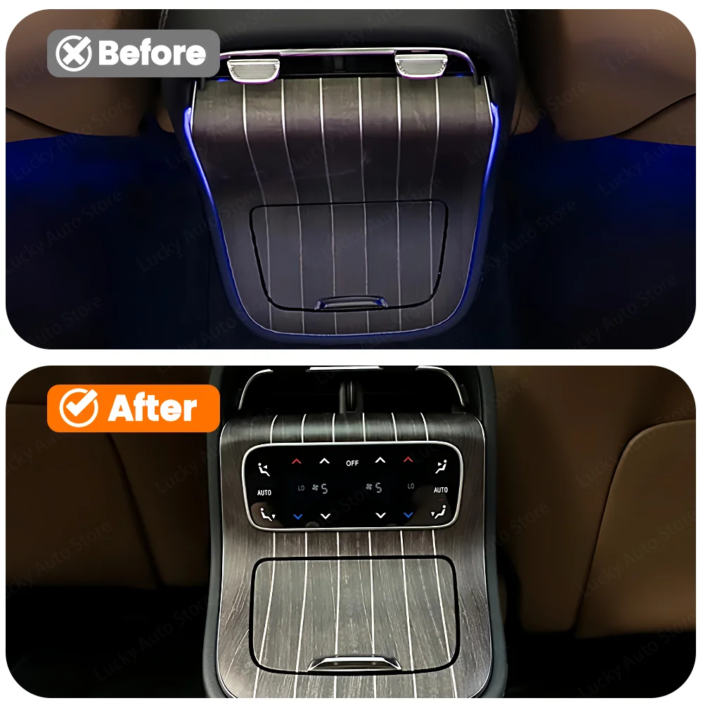 For Mercedes Benz E Class W214 Upgrade Car Rear Air Vent AC Button LCD Control Modificate Climate Rear Air Conditional Panel