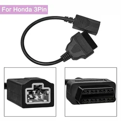 3 Pin to OBD2 16 Pin Adapter Cable for Honda 3Pin to OBD2 16Pin Lead Connector Compatible for Car Diagnostic Tools  Extender